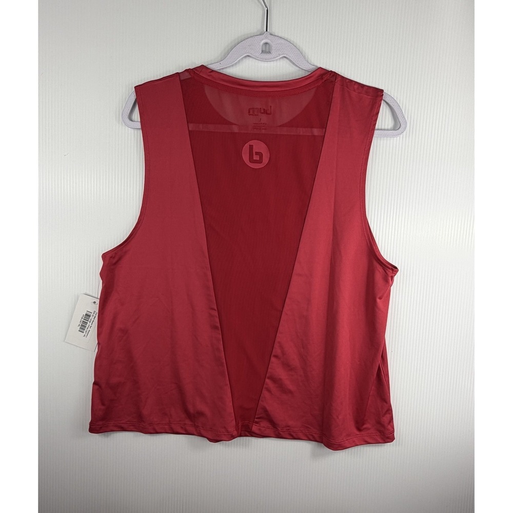 Burn Boot Camp Tank Top Womens Large Mesh Muscle Winterberry Pink Activewear - Picture 4 of 7